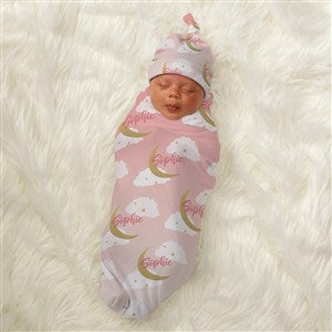 Beyond The Moon Personalized popular Baby Blanket (Pink)