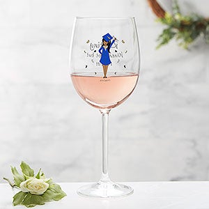 Graduation Girl Personalized 19 oz Red Wine Glass - 27245-R