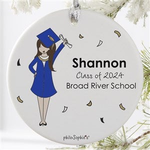 Graduation Girl philoSophies® Personalized Ornament- 3.75 Matte - 1 Sided - 27248-1L