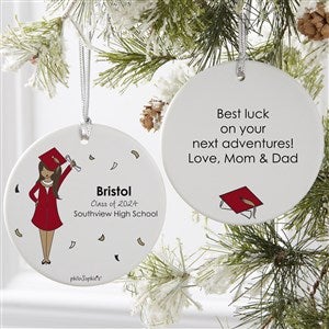 Graduation Girl philoSophies Personalized Ornament - 2 Sided Matte - 27248-2L