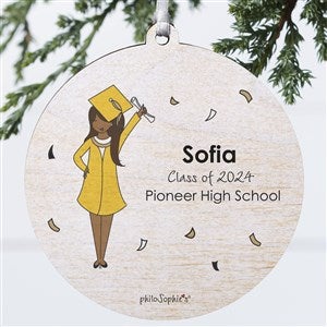 Graduation Girl philoSophies® Personalized Ornament- 3.75 Wood - 1 Sided - 27248-1W