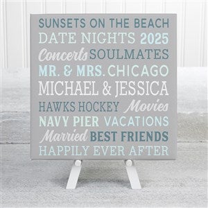 Relationship Memories Personalized Mini Canvas Print - 8x8 - 27272-8x8