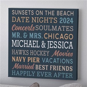 Relationship Memories Personalized Canvas Print - 24x24 - 27272-XL