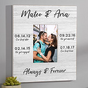 Memorable Dates Personalized Wall Frame- Vertical - 27285-V
