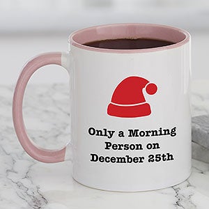 Christmas Icon Personalized Coffee Mug 11 oz Pink - 27305-P