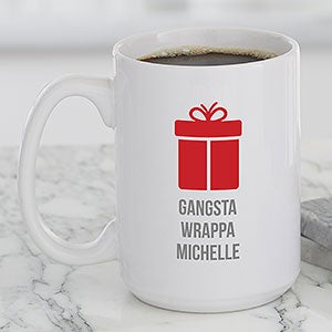 Christmas Icon Personalized Coffee Mug 15 oz White - 27305-L