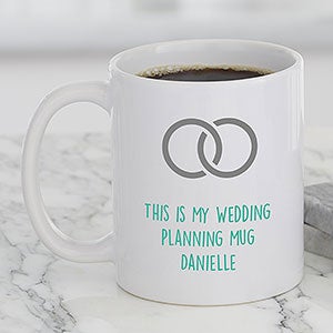 Wedding Icon Personalized Coffee Mug 11 oz White - 27309-S