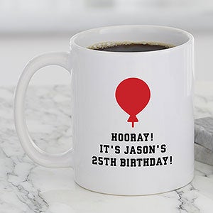 Birthday Icon Personalized Coffee Mug 11 oz White - 27313-S