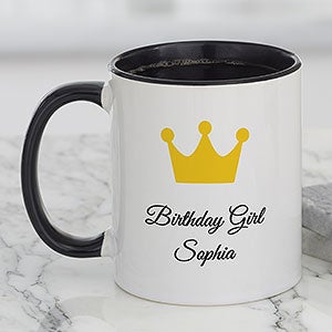 Birthday Icon Personalized Coffee Mug 11 oz Black - 27313-B