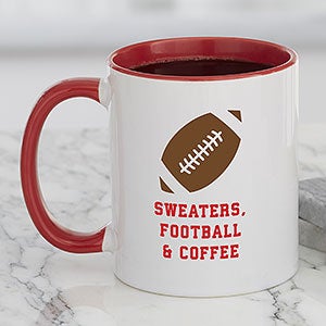 Fall Icon Personalized Coffee Mug 11 oz Red - 27316-R
