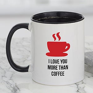 Choose your Icon Personalized Valentines Day Coffee Mug 11 oz.- Black - 27317-B