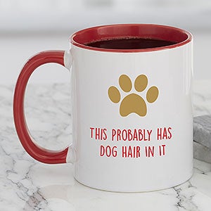 Pet Icon Personalized Coffee Mug 11 oz Red - 27318-R