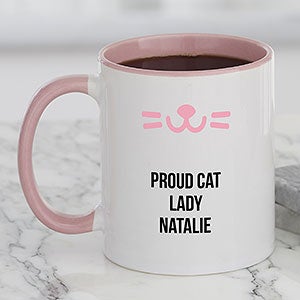 Pet Icon Personalized Coffee Mug 11 oz Pink - 27318-P