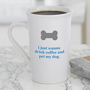 Choose your Icon Personalized Pet Latte Mug 16 oz.- White - 27318-U