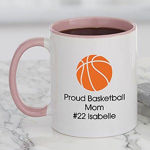 Sports Icon Personalized Coffee Mug 11 oz Pink - 27320-P