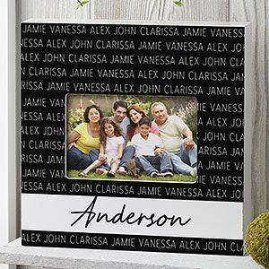 Family Repeating Name Personalized 4x6 Box Frame - Horizontal - 27350-BH