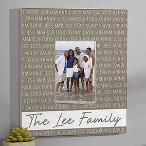 Family Repeating Name Personalized 5x7 Wall Frame - Vertical - 27350-WV