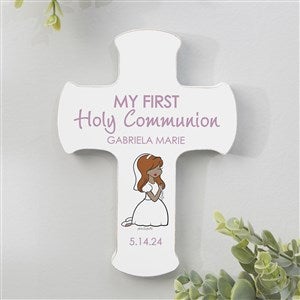 Communion Girl philoSophies® Personalized Cross- 5x7 - 27397