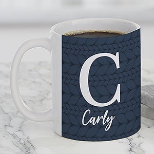Sweater Monogram Personalized Coffee Mug 11 oz.- White - 27406-S
