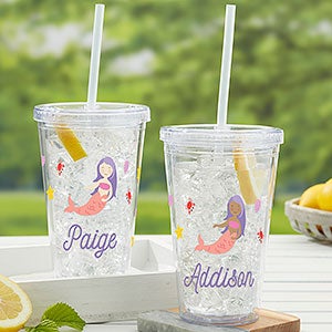 Mermaid Adventure Personalized 17 oz. Insulated Acrylic Tumbler - 27414