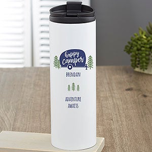 Happy Camper Personalized 16 oz. Travel Tumbler - 27426