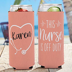 Nurse Off Duty  Personalized Slim Can Cooler - 27451