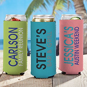 Oakhill Monogrammed Beer Can Cooler, Sand (Personalized Product)