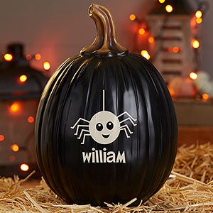 Halloween Characters Personalized Pumpkins- Large Black - 27460-LB