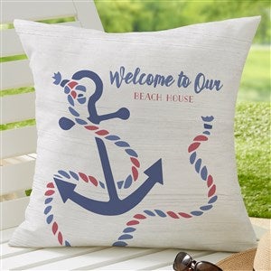 Beach Life Personalized Outdoor Throw Pillow- 20”x20” - 27496-L