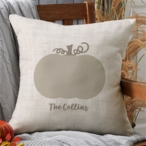 Hello Pumpkin Personalized Outdoor Throw Pillow- 20”x20” - 27505-L
