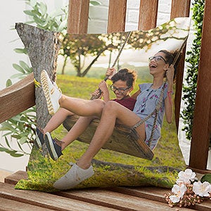 Photo Memories Personalized Outdoor Throw Pillow- 16”x 16” - 27513