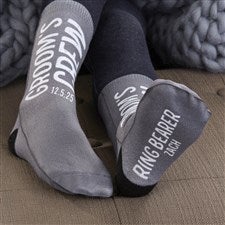 Grooms Crew Personalized Wedding Kids Socks - 27599