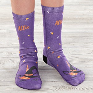 Sweet  Spooky Personalized Halloween Kids Socks - 27604