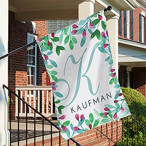 Spring Floral Personalized House Flag - 27650