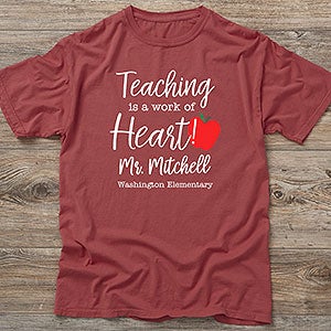 Inspiring Teacher Personalized Hanes® ComfortWash™ Adult T-Shirt - 27673-CWT