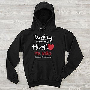 Inspiring Teacher Personalized Hanes® Adult Hooded Sweatshirt - 27674-BS