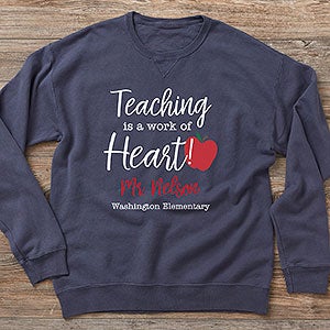 Inspiring Teacher Personalized Hanes® Adult ComfortWash™ Sweatshirt - 27674-CWS