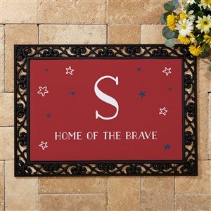 Stars  Stripes Personalized Doormat- 18x27 - 27686