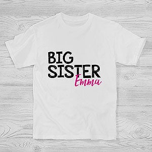 Big Sister Little Sister Personalized Hanes Kids T-Shirts - 27687-YCT
