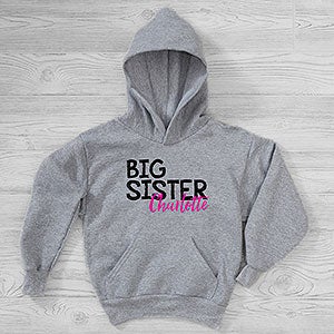 Big Sister/Little Sister Personalized Hanes® Youth Hooded Sweatshirt - 27689-YHS