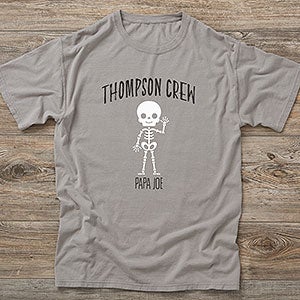 Skeleton Family Personalized Halloween Hanes Mens ComfortWash T-Shirt - 27704-CWT