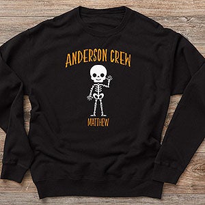 Skeleton Family Personalized Halloween Hanes Mens ComfortWash Sweatshirt - 27705-CWS