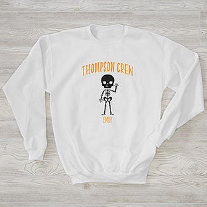 Skeleton Family For Her Personalized Halloween Hanes® Adult Crewneck Sweatshirt - 27707-WS