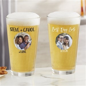Photo Message For Couple Personalized 16oz Pint Glass - 27805-PG