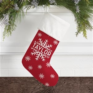 Snowflake Family Personalized Ivory Christmas Stockings - 27867-I