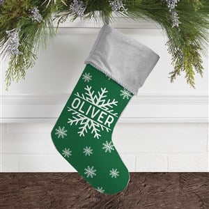 Snowflake Family Personalized Grey Christmas Stockings - 27867-GR