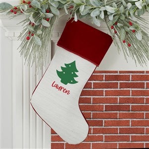 Choose Your Icon Personalized Burgundy Christmas Stocking - 27875-B