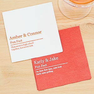 Fun Fact Personalized Cocktail Napkin - 27978D