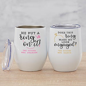 Do I Look Engaged? Personalized Stainless Insulated Wine Cup - 28012