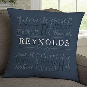 Family Is Everything Personalized 18-inch Velvet Throw Pillow - 28029-LV